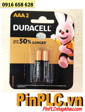 Duracell LR03 MN2400B2, Pin AA 1.5v alkaline Duracell LR03 MN2400B2 (Lasts up to 50% longer), Vỉ 2viên